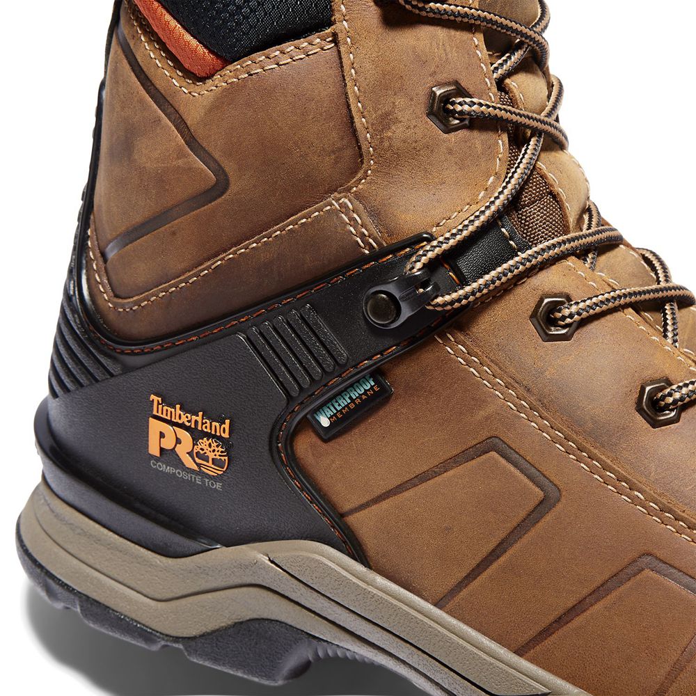 Botas de Trabajo Timberland Hombre Pro® Hypercharge 8\" Comp Toe Marrones/Negras - Chile SBD-016482
